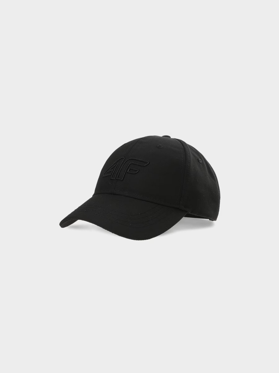 Czapka z daszkiem strapback uniseks 4FWAW24ACABU314-20S Czarny