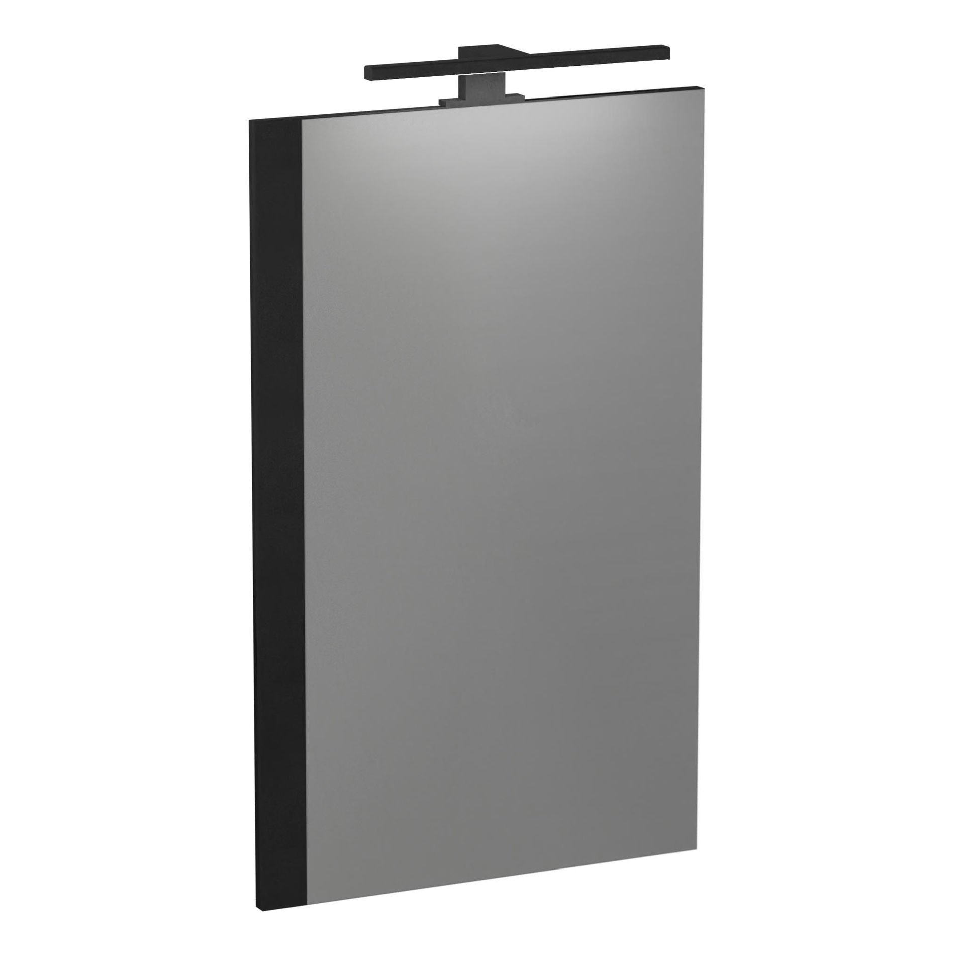 Lustro łazienkowe prostokątne 74x46 cm Krofam Fox w ramie czarny mat 164-0004