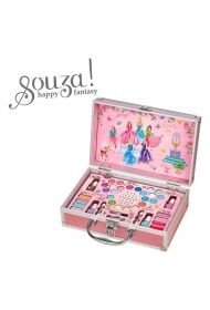 Walizka z kosmetykami do makijażu dla dzieci zestaw 36 el. Księżniczki