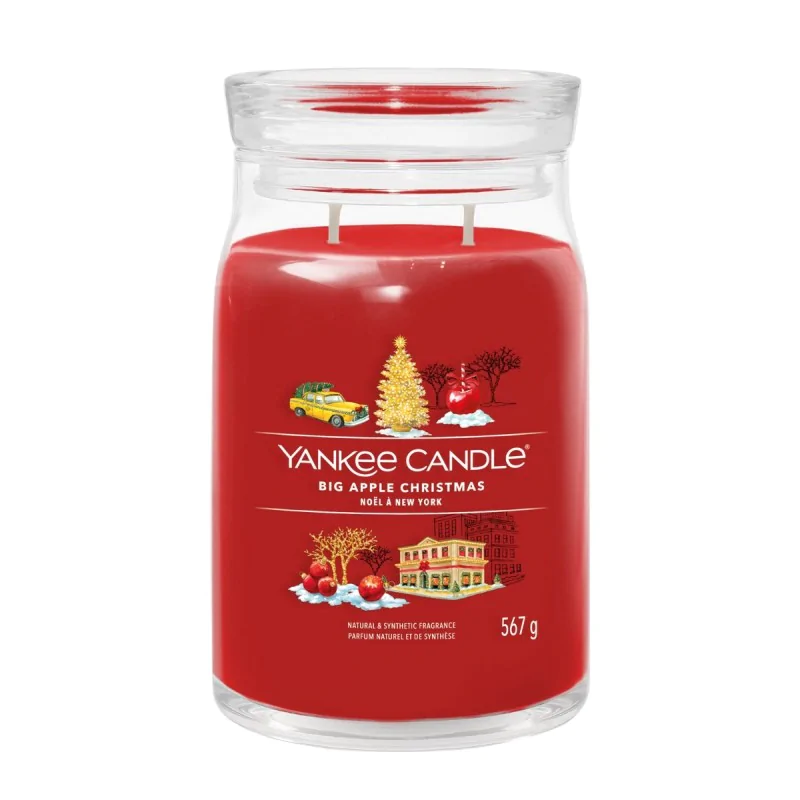 Yankee Candle Świeca Zapachowa Słoik Duży Big Apple Christmas