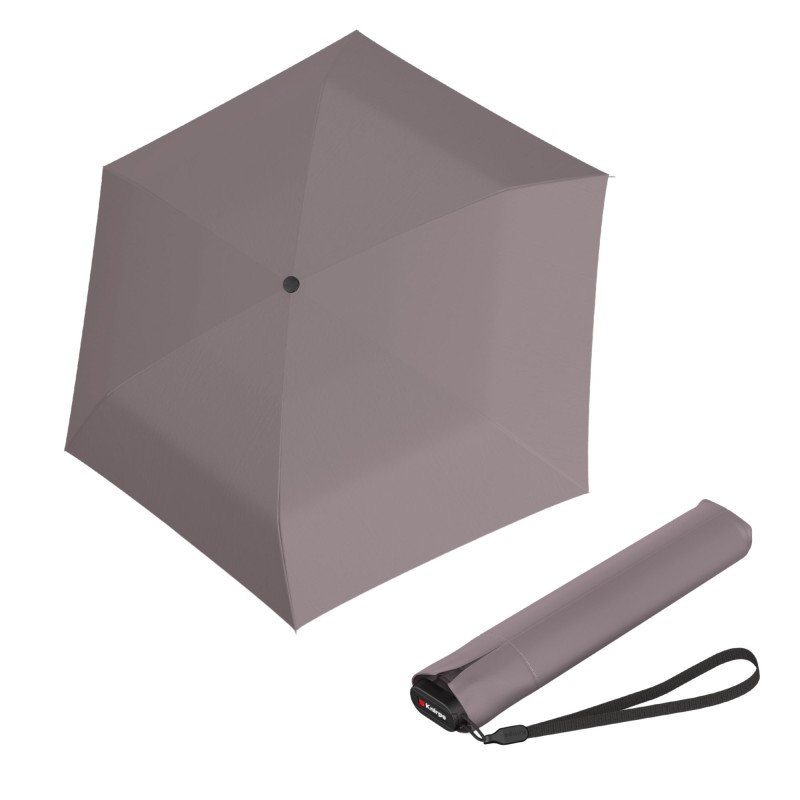Knirps US.050, ultralekki, wąski, ręczny, składany płaski parasol damski w kolorze limonki