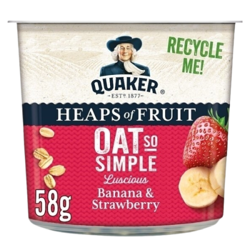 Płatki owsiane Quaker Banan & Strawberry 58g