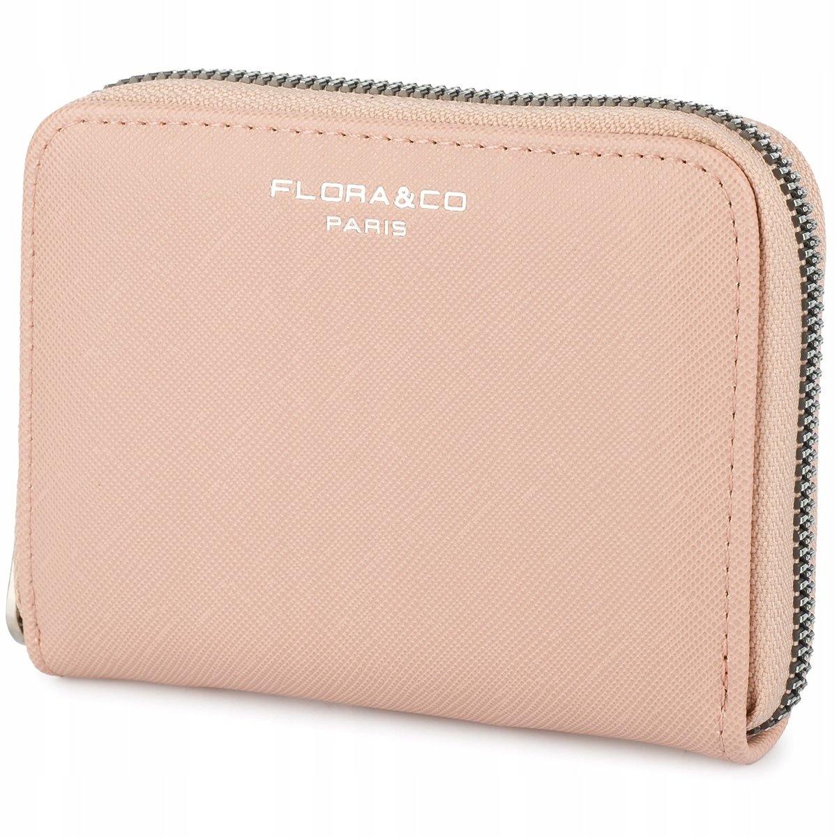 Portfel Portmonetka Damski Mały Ekoskóra Flora & CO Różowy