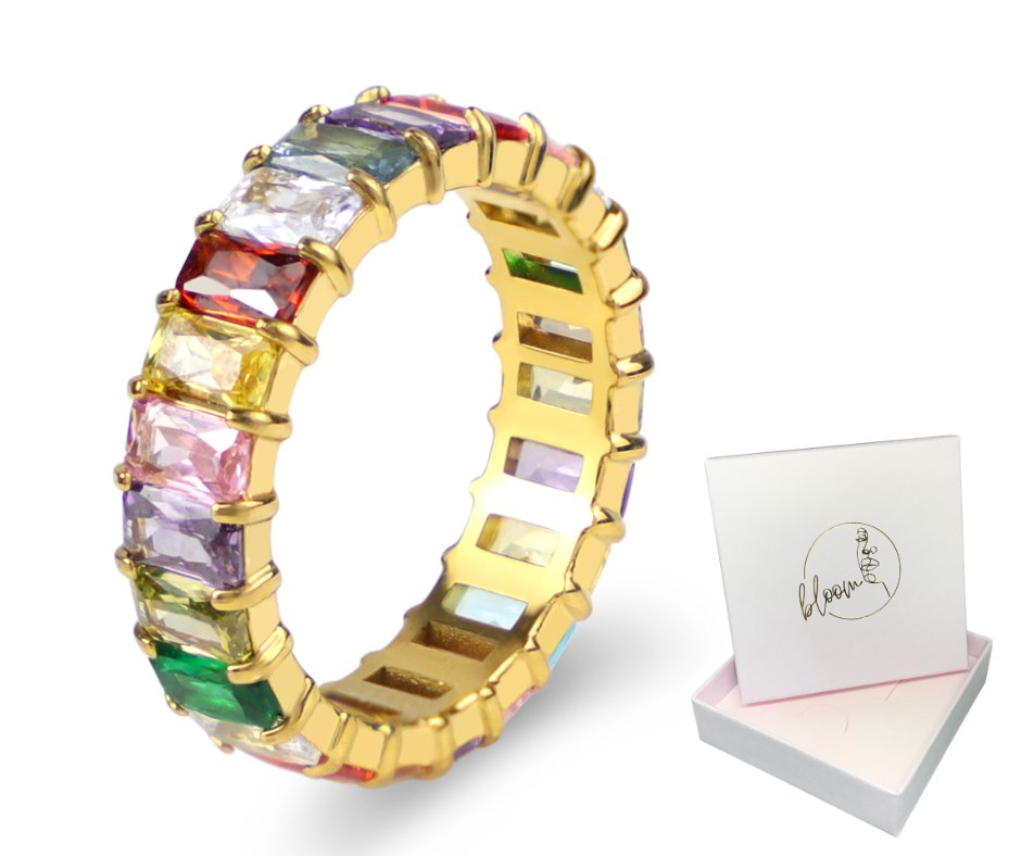 Pierścionek, obrączka - Stal nierdzewna stal chirurgiczna wielokolorowy