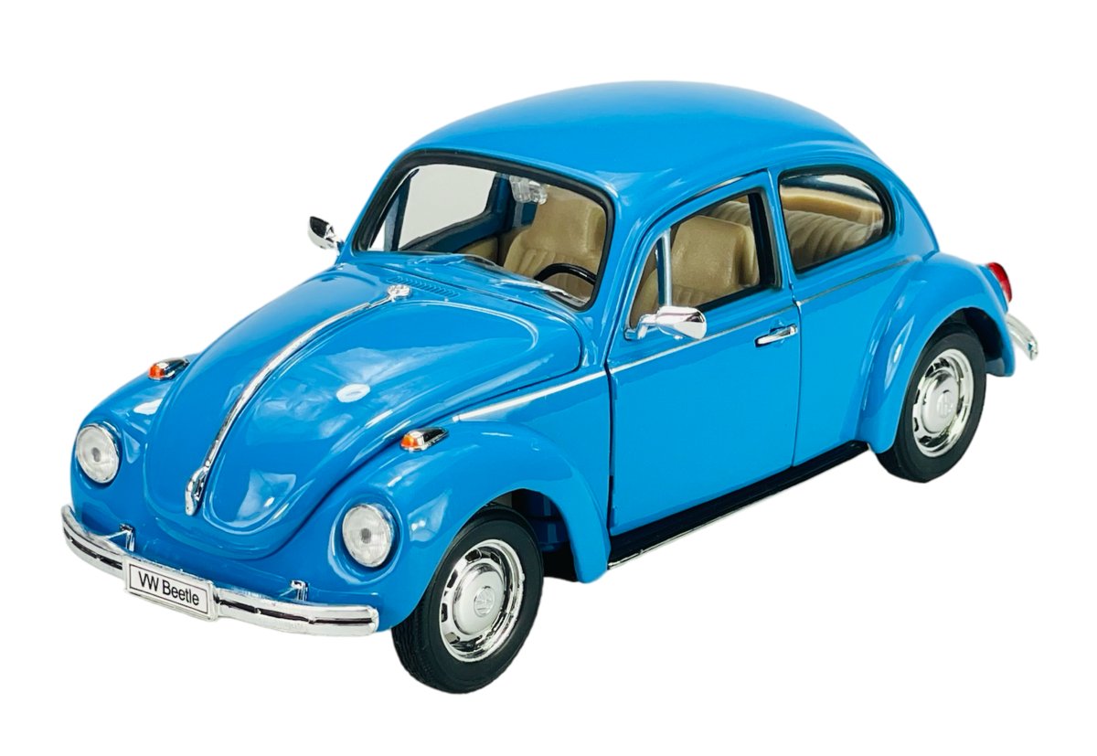WELLY VW VOLKSWAGEN BEETLE NIEBIESKI Z DACHEM 1:24 22436