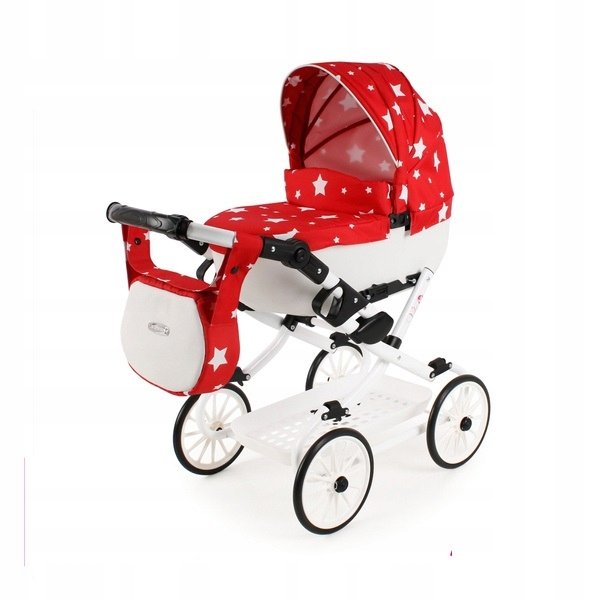 Duży Wózek dla lalek Viki z torebką i koszykiem Vi-06