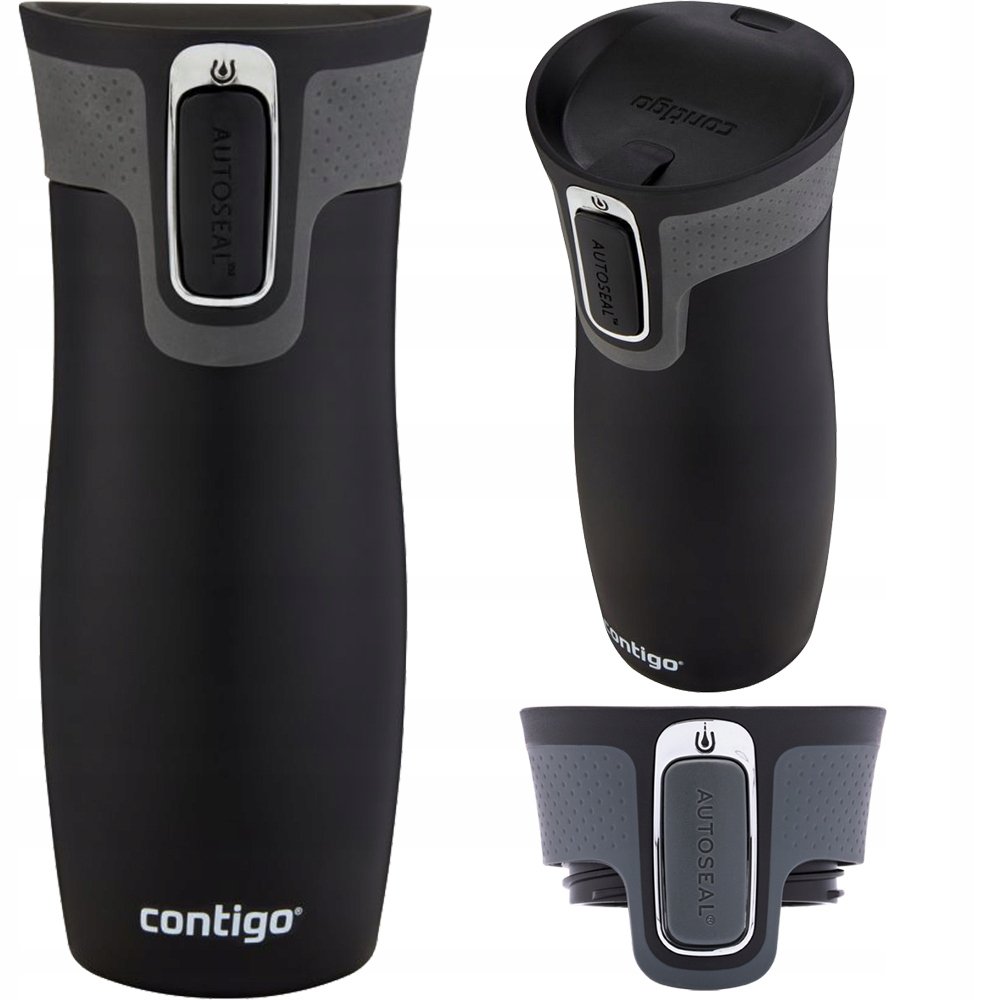 KUBEK TERMICZNY CONTIGO WEST LOOP 2.0 MAT BLACK - 470ML - BLOKADA - BEZ BPA