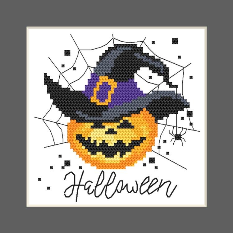Haft krzyżykowy - Zestaw do haftu - Kartka - Wesołego Halloween