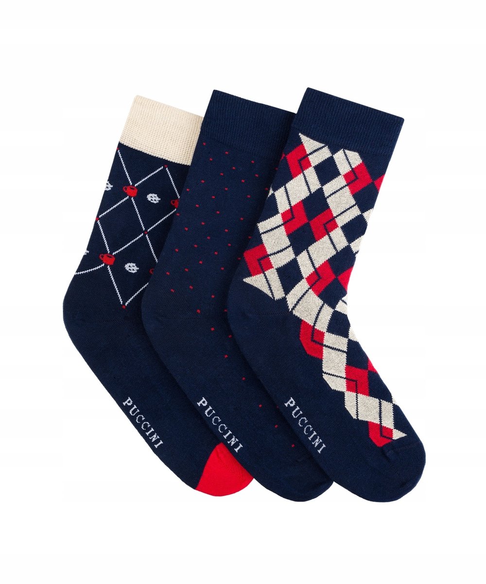 Skarpety Męskie Skarpetki Bawełniane 3 pary 39-42 PUCCINI SKS1011 3942