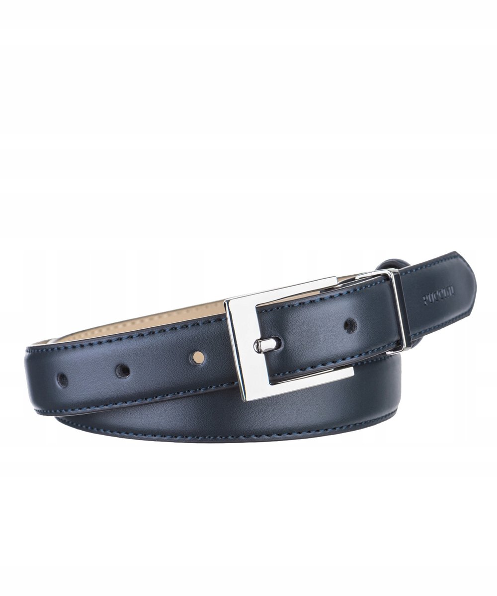 Pasek Skórzany Damski Skóra Naturalna Do Spodni PUCCINI Granat PAD205S 7A