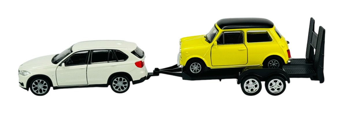 WELLY 2-PACK BMW X5 F15 + MINI COOPER 1300 1:34