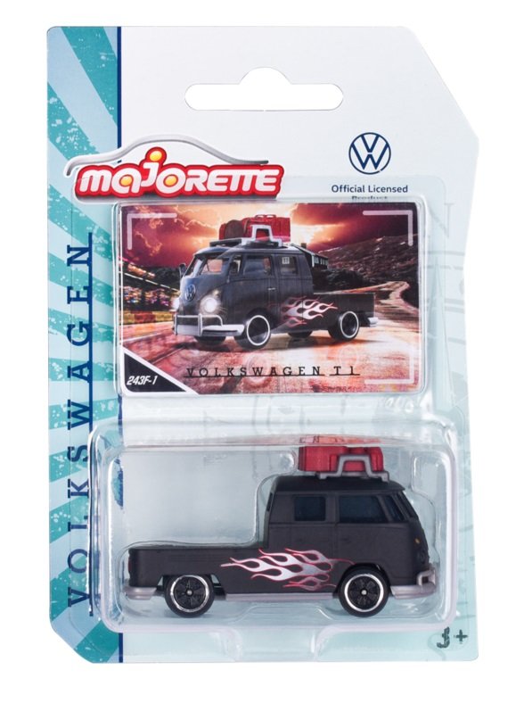 MAJORETTE VW VOLKSWAGEN TRANSPORTER T1 CZARNY 243F-1 1:59