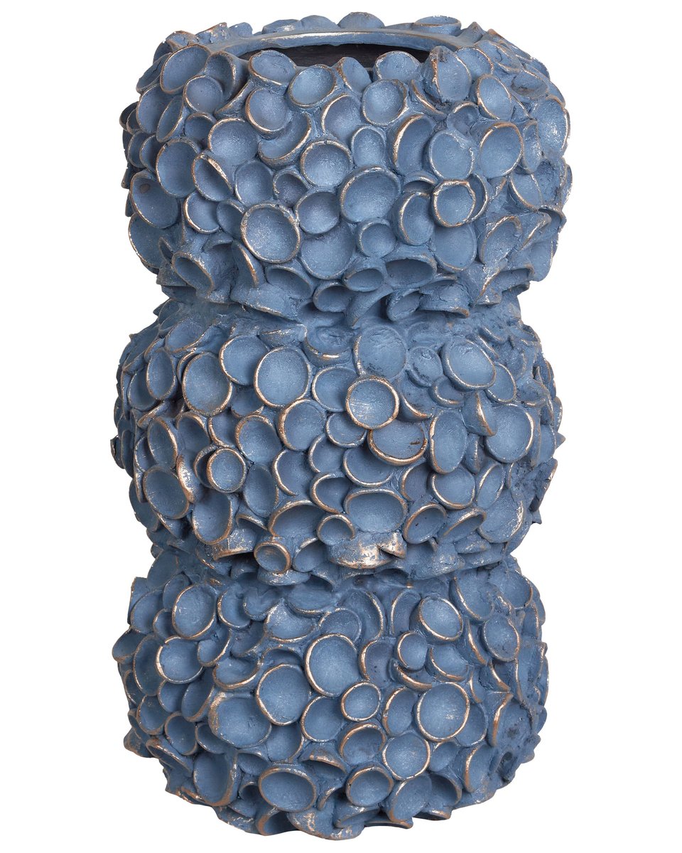 Wazon na kwiaty MUZAKI Tlenek magnezu 52 cm Niebieski