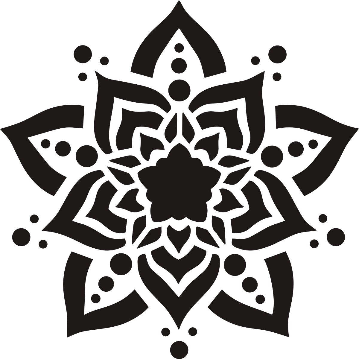 Naklejka na ścianę, meble Mandala 3, koło, ornament rozeta piękna dekoracja, 70x70 cm