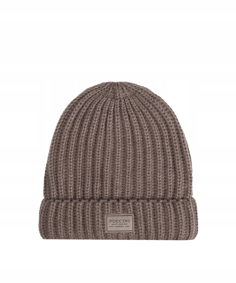 Czapka Zimowa Damska Męska Beanie PUCCINI Brązowa CZ2314 2