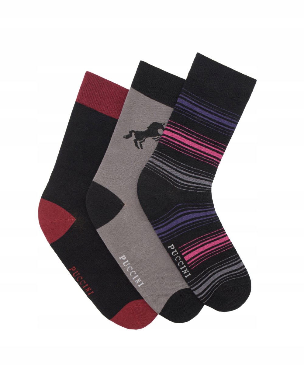 Skarpety Męskie Skarpetki Bawełniane 3 pary 43-46 PUCCINI SKS22329-4346