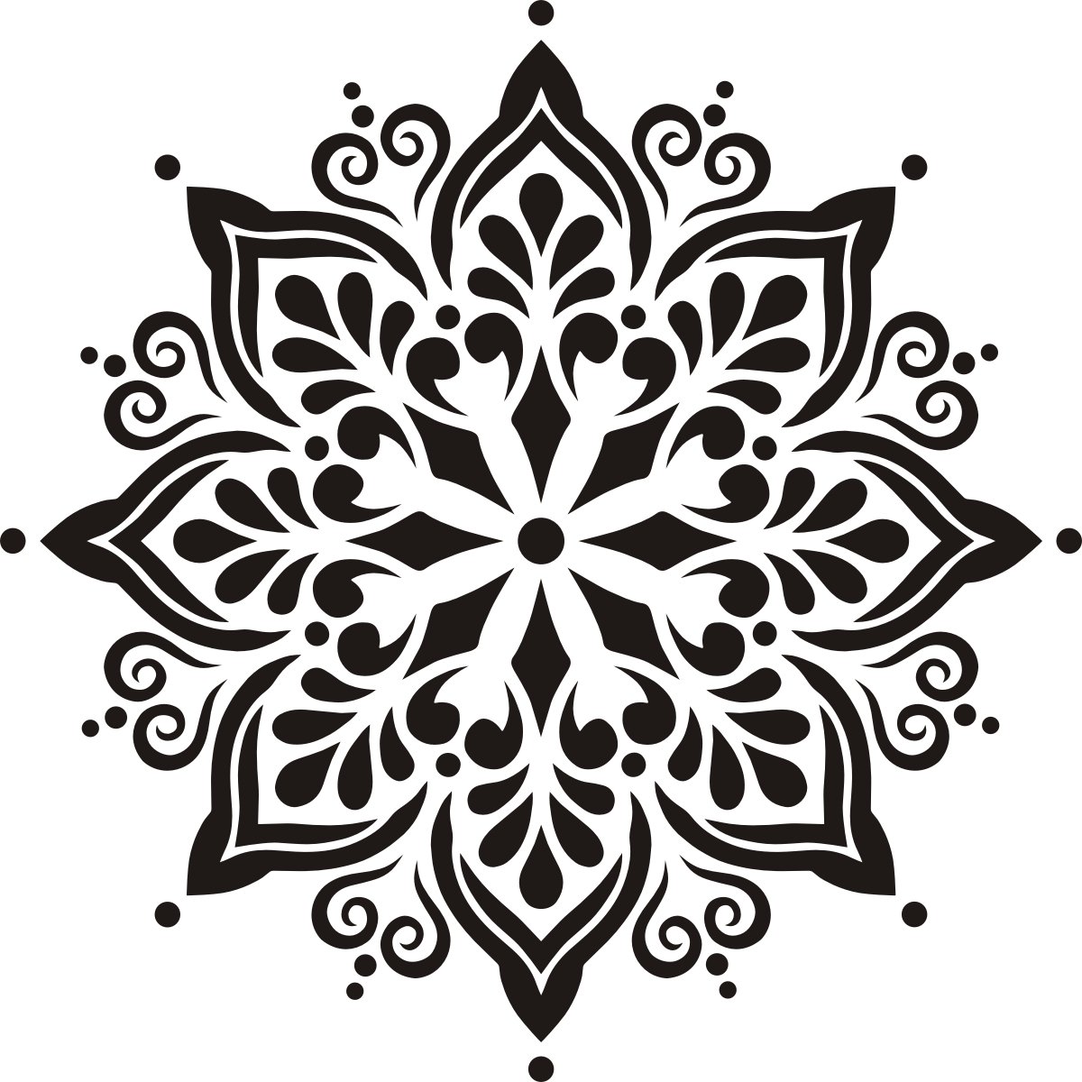 Naklejka na ścianę, meble Mandala 2, koło, ornament rozeta piękna dekoracja, 60x60 cm