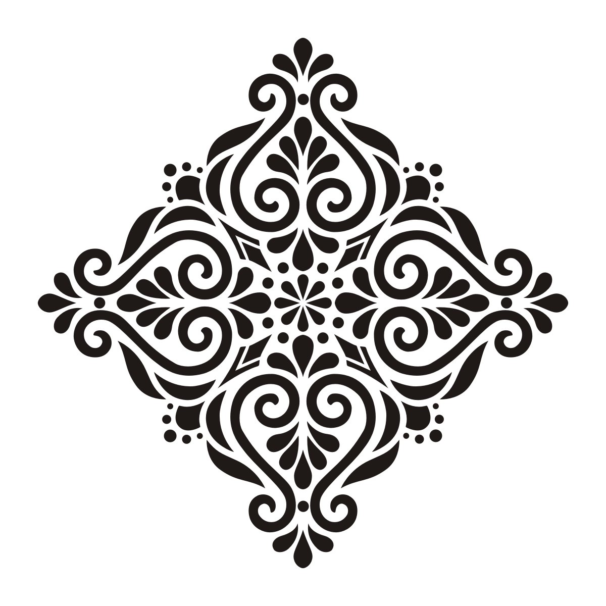Naklejka na ścianę, meble Mandala 5, koło, ornament rozeta duża dekoracja, 100x100 cm