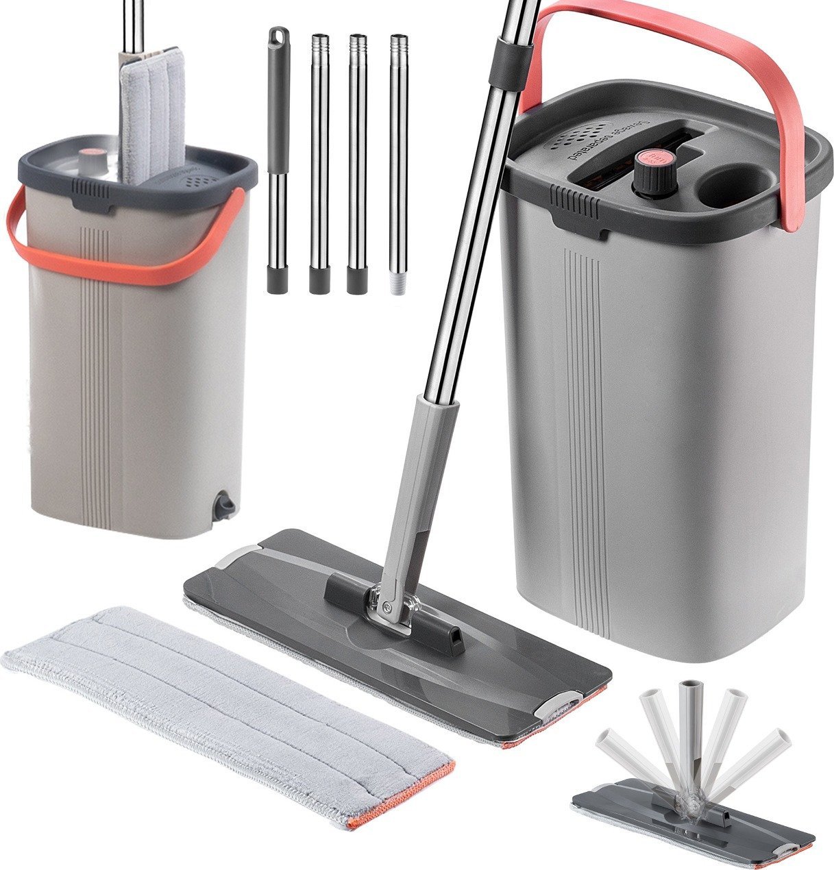 Mop Kadax Mop płaski Hedas z separacją wody czystej i brudnej