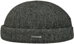 Czapka Dokerka Lavoy Herringbone Wool by Stetson, szaro-czarny, S (54-55 cm)