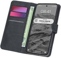 Bizon Etui z klapką Case Pocket do Galaxy S24 FE, czarne