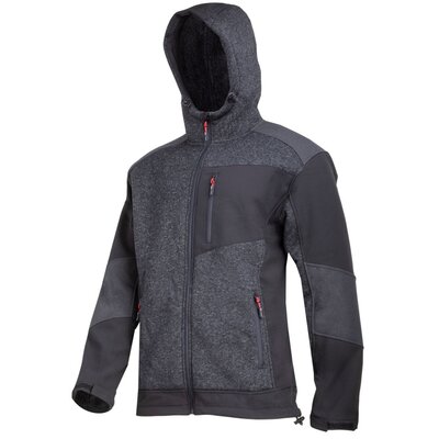 Kurtka ocieplana sherpa czarno-szara, 