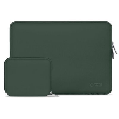 Etui na laptopa TECH-PROTECT Neoslim 15-16 cali Zielony + Torba na akcesoria NEOSLIM LAPTOP 15-16 MIDNIGHT GREEN