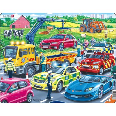 Puzzle 26 el. Pojazdy ratunkowe na autostradzie Larsen