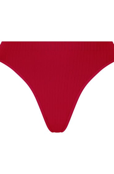 Hunkemöller Wysoko wycięte stringi Dianne Czerwony