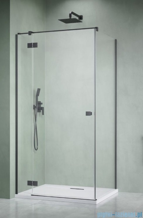 Essenza 8 Brushed GunMetal Kdj kabina 120x120cm lewa szczotkowany grafit 10480812-01-01L/10470337-92-01L/10113120-01-01