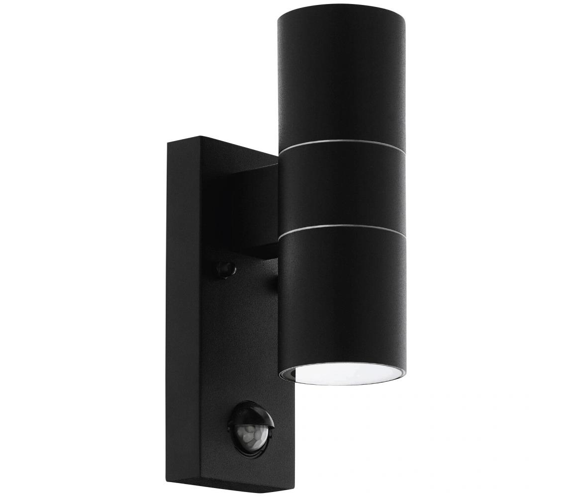 Eglo 79545- LED Oświetlenie zewnętrzne z czujnikiem ARAPONGAS 2xGU10/2,8W/230V IP44 czarne