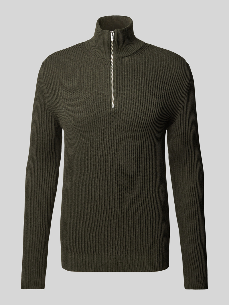 Sweter z dzianiny z kołnierzem model ‘RBLALIAM’
