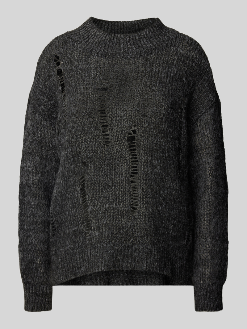 Sweter o kroju oversized z dzianinowym wzorem model ‘MAYA’