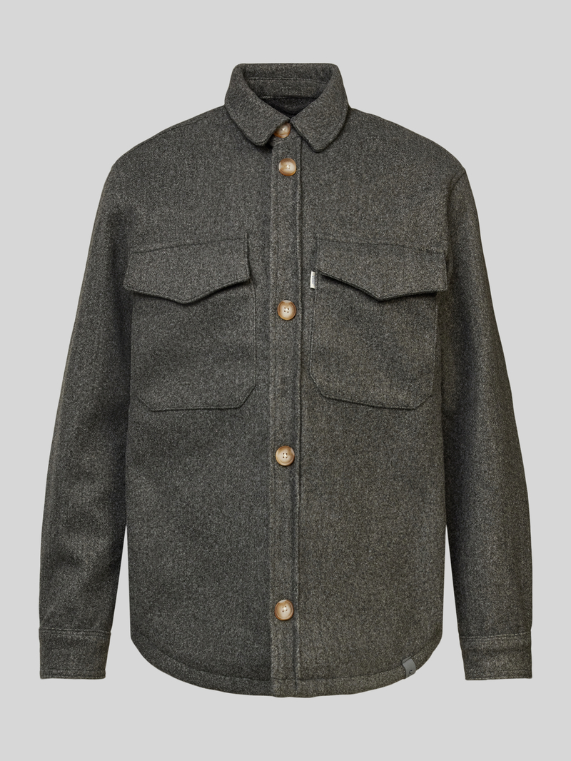 Kurtka koszulowa o kroju regular fit z kieszeniami na piersi