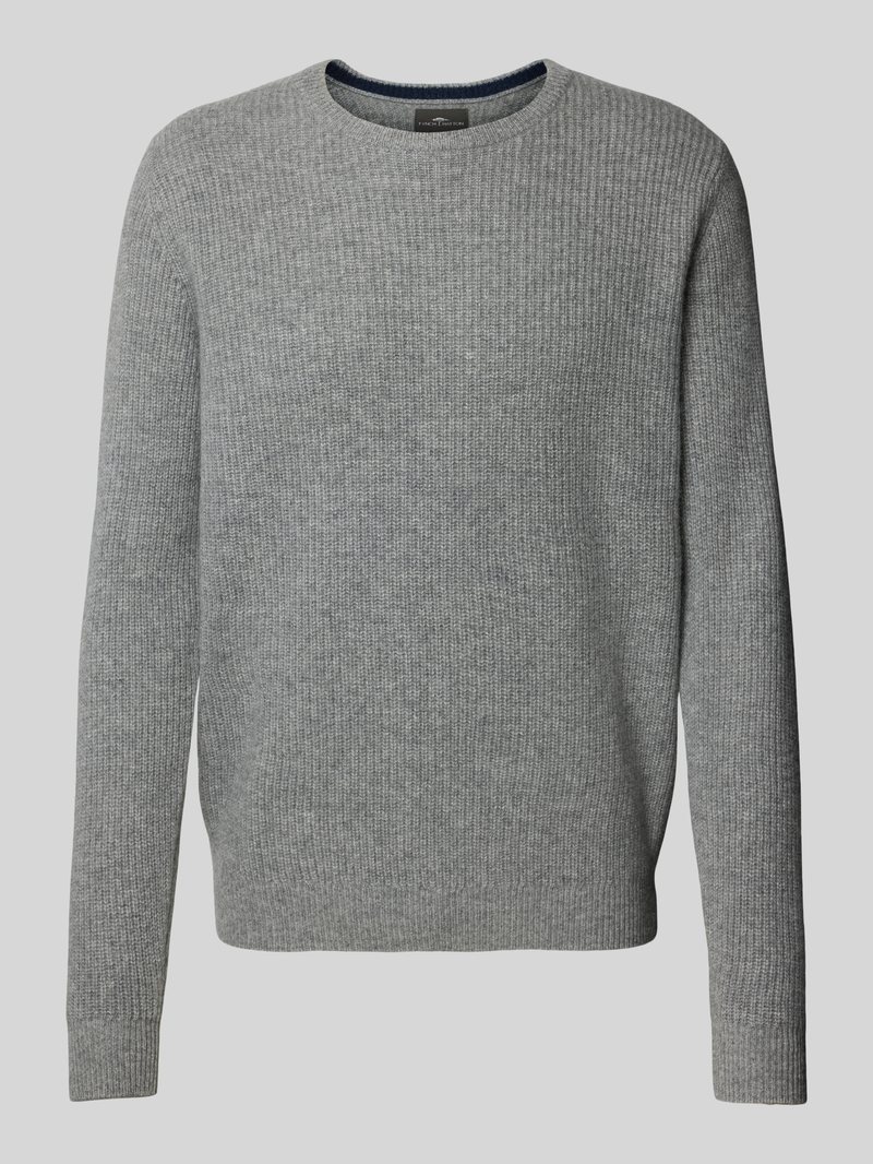 Sweter z dzianiny z okrągłym dekoltem