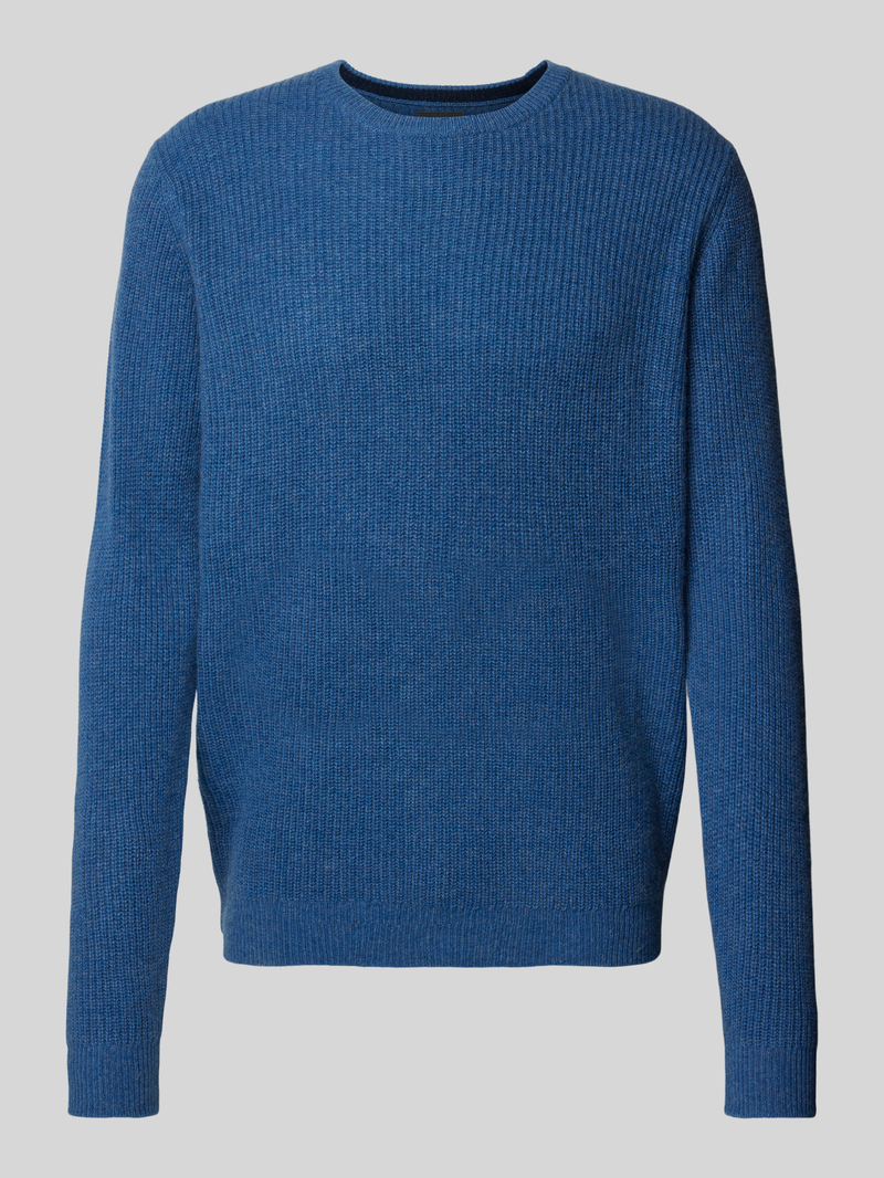 Sweter z dzianiny z okrągłym dekoltem