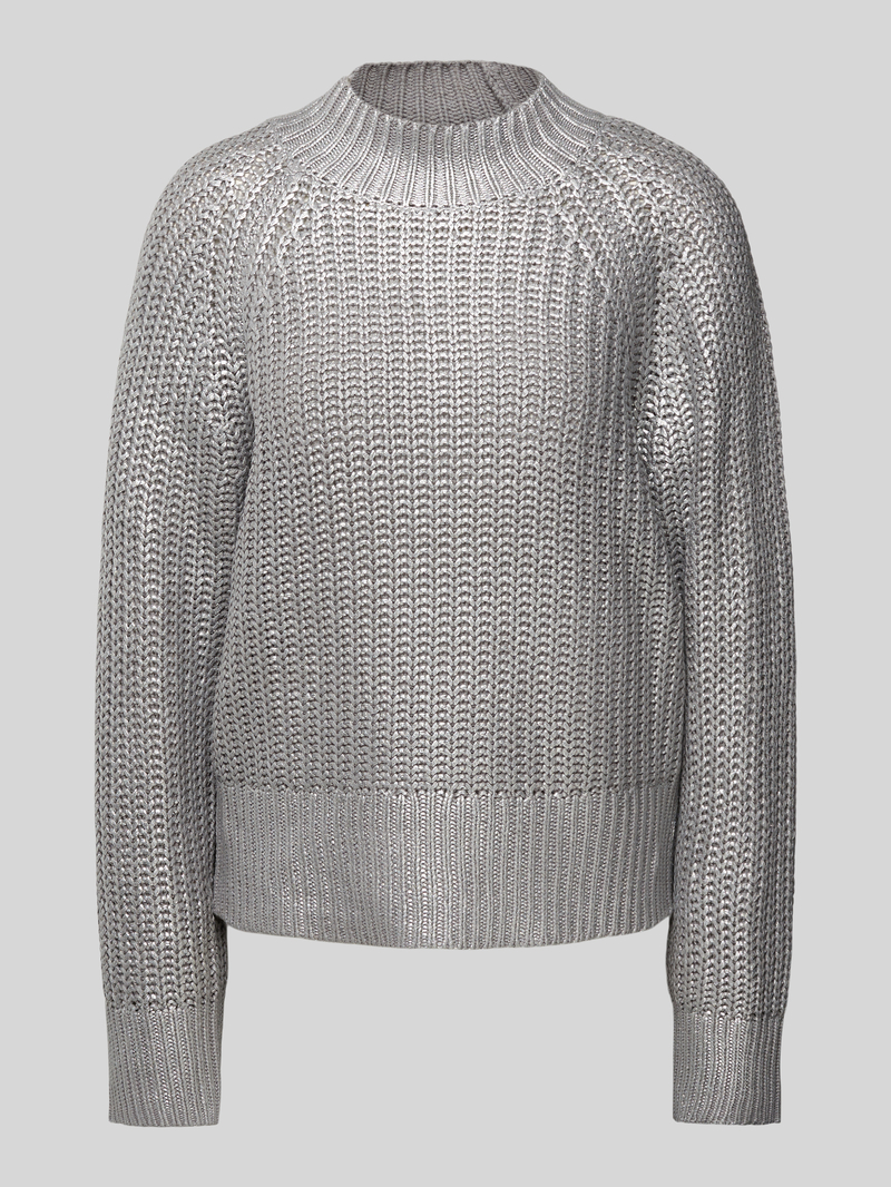 Sweter z dzianiny z prążkowanymi wykończeniami model ‘MARISSI’