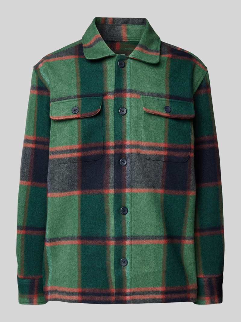 Kurtka koszulowa o kroju regular fit z kieszeniami z patką na piersi