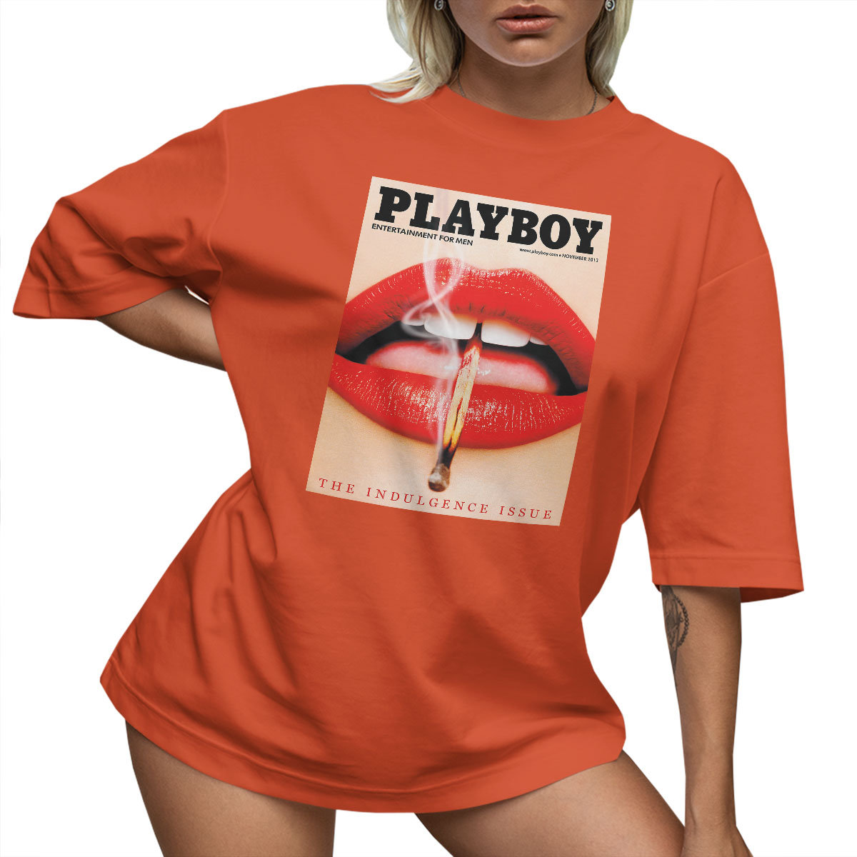 T-SHIRT OVERSIZE LU��NA KOSZULKA AESTHETIC PLAYBOY USTA L SUKIENKA JAKO����