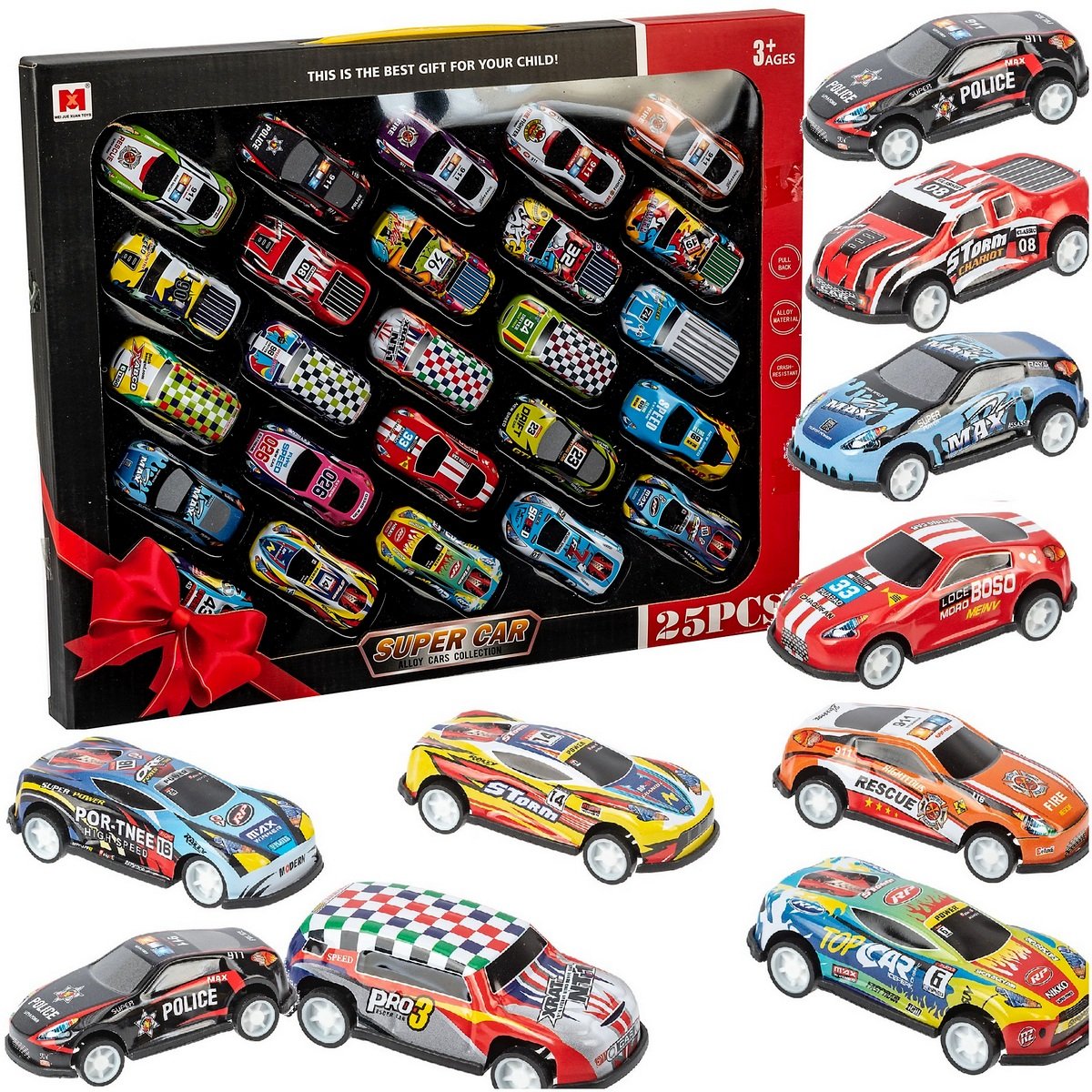 Zestaw resoraki autka samochodziki 25szt duży zestaw samochodów resoraków