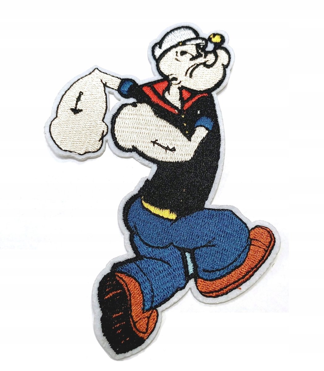 Piękna Naszywka Termo Haftowana - Siłacz - Marynarz Popeye