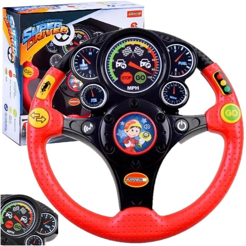 Kierownica dla dzieci auto symulator jazdy samochodem ��wieci d��wi��k wibruje