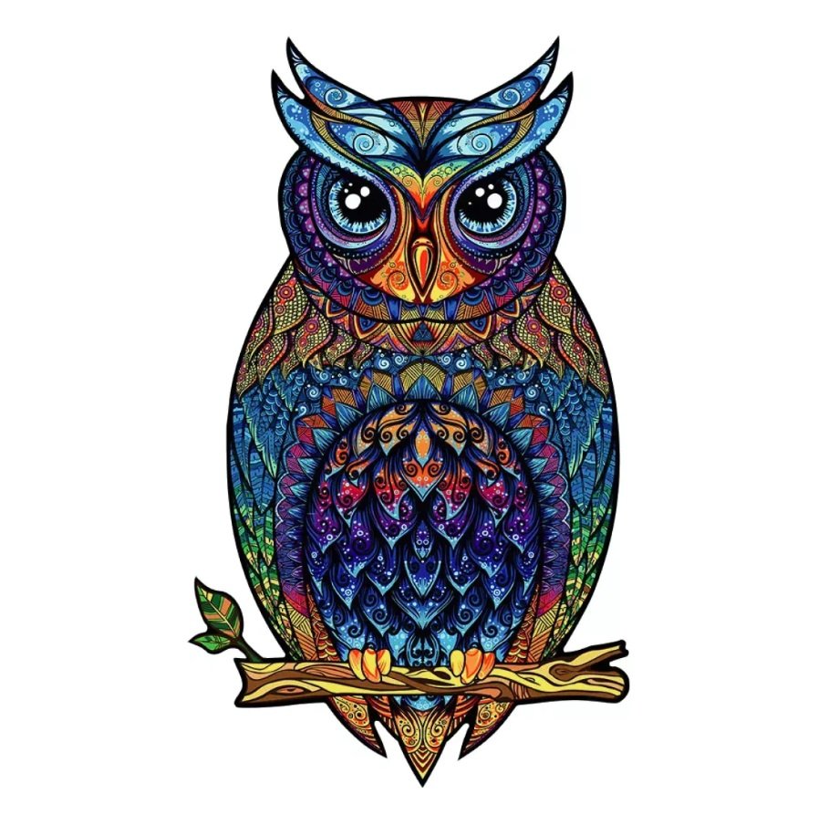 Czarująca Sowa drewniane puzzle 650 el. Unidragon
