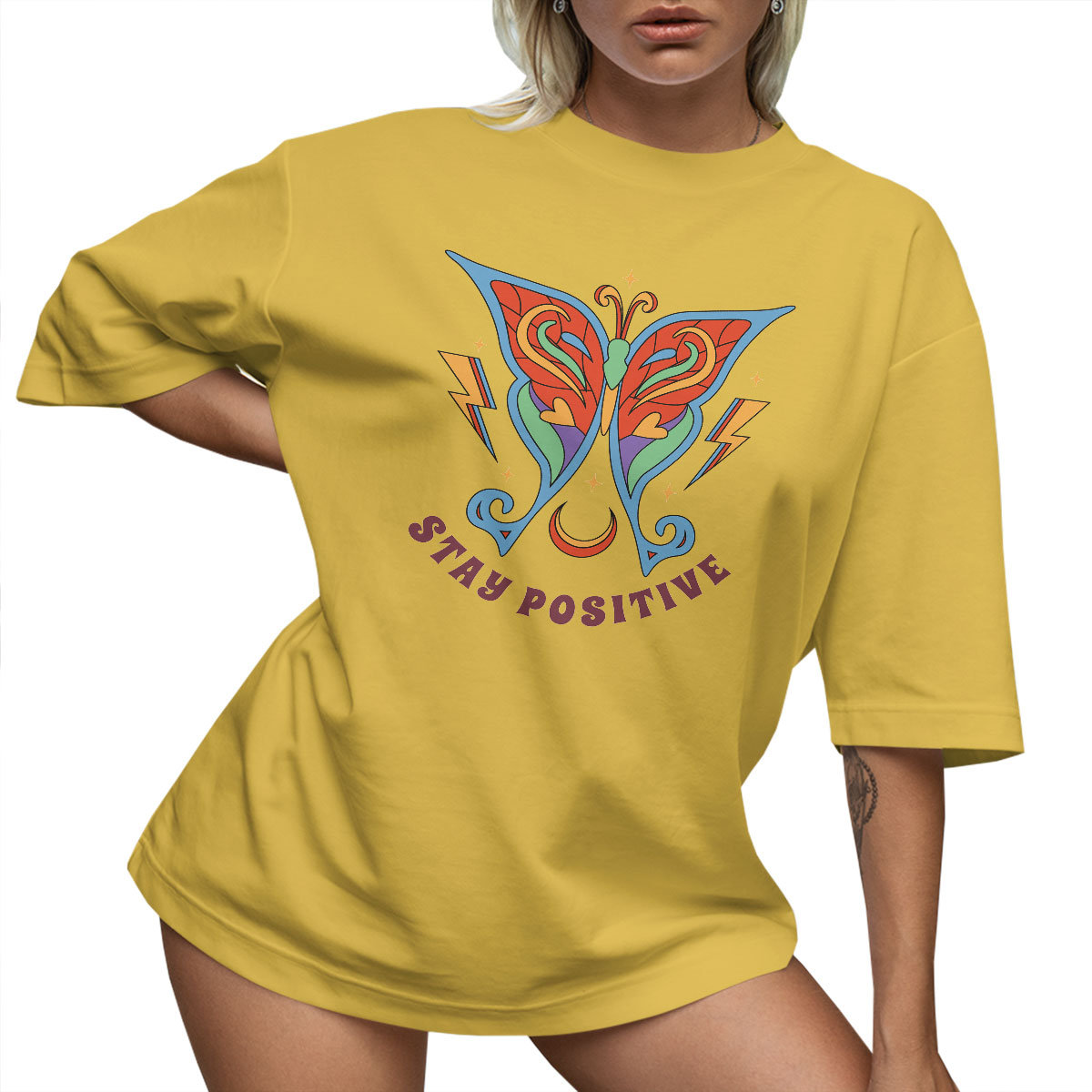 T-SHIRT OVERSIZE LU��NA KOSZULKA MOTYL BAWE��NIANA XL SUKIENKA JAKO����
