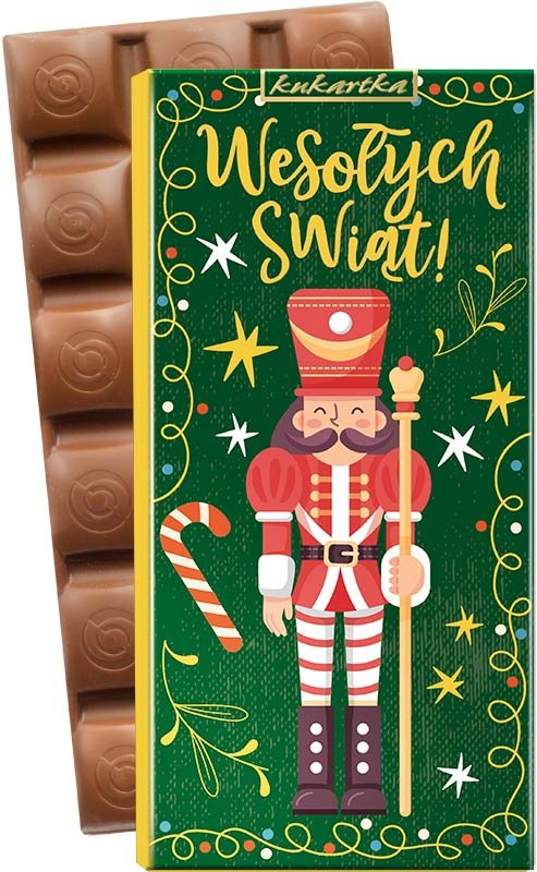 Czekolada prezentowa CZK-430, Wesołych Świąt, Kukartka, 100g