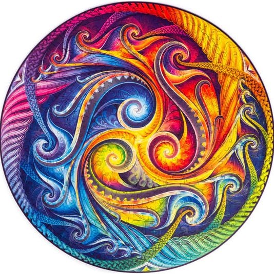 Spiralna inkarnacja Unidragon drewniane puzzle 700 el