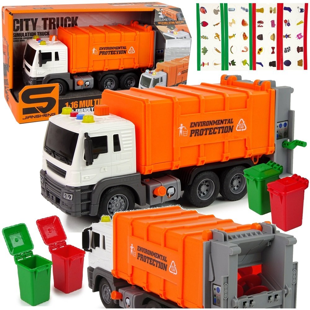 Du��a ��mieciarka z koszami Miejska Auto ze ��wiat��em i d��wi��kami