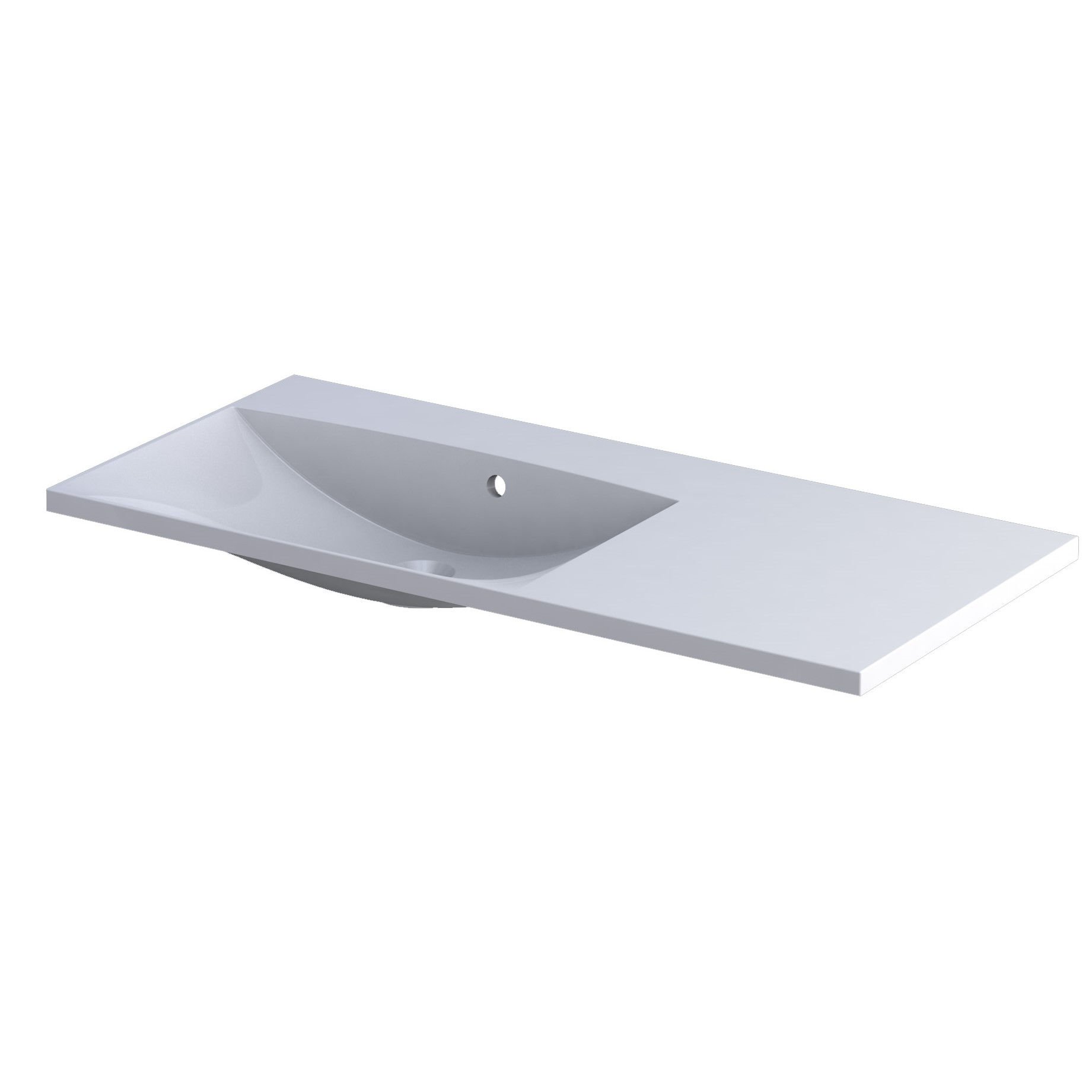 Umywalka meblowa Oristo Amelia 100x46 cm prostokątna lewa biały połysk UME-AM-100-92-L-BO