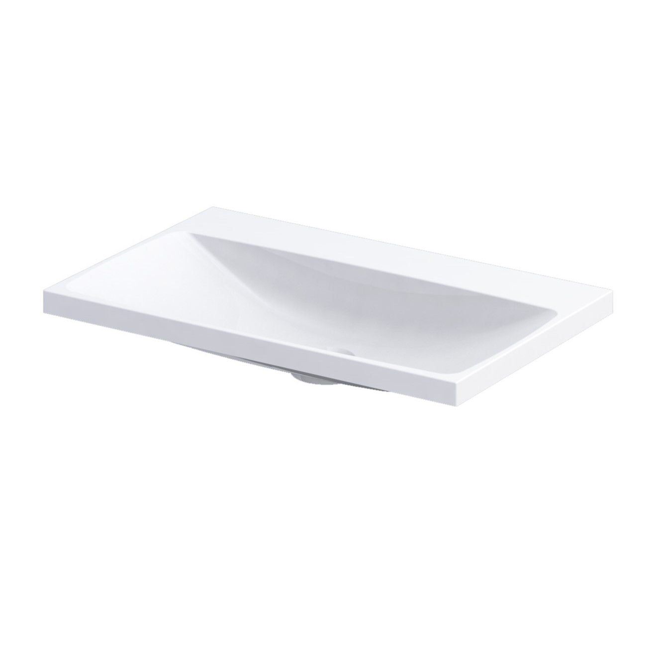 Umywalka meblowa Oristo Compact 60x38 cm prostokątna biały połysk UME-C-ET-60-92-BO