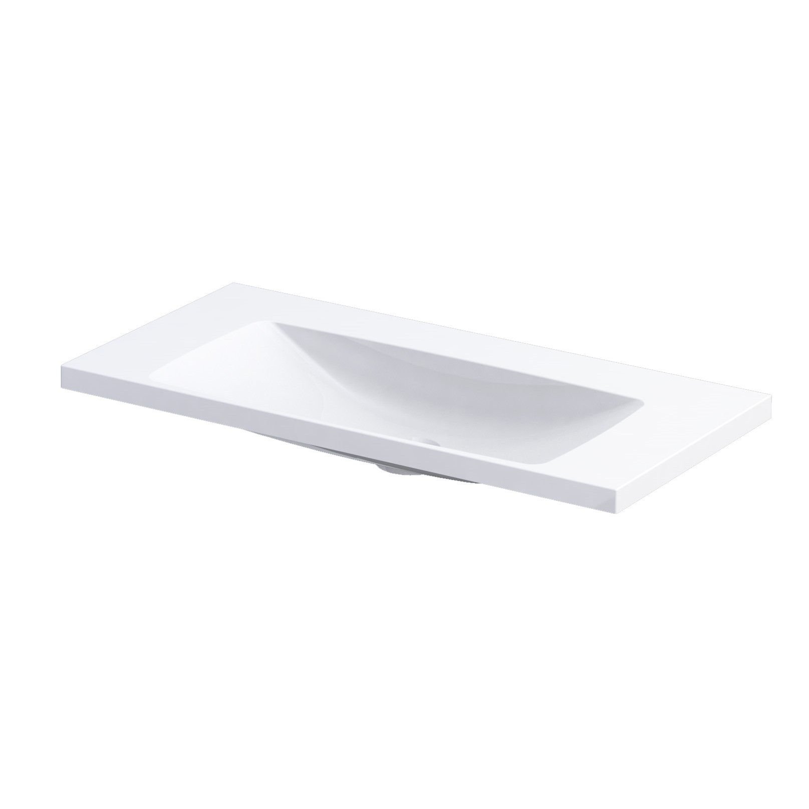 Umywalka meblowa Oristo Compact 80x38 cm prostokątna biały połysk UME-C-ET-80-92-BO